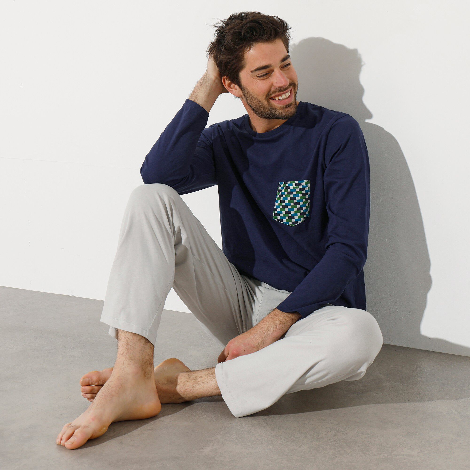 Pantalon pyjama gris