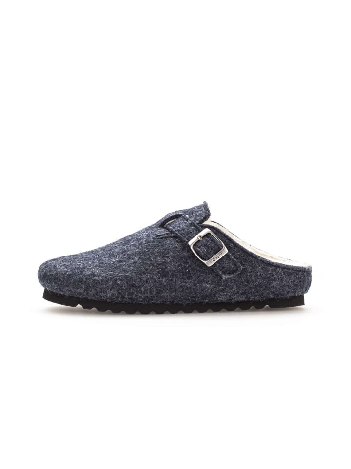 Gabor Fashion Plüschhausschuhe in blau günstig kaufen