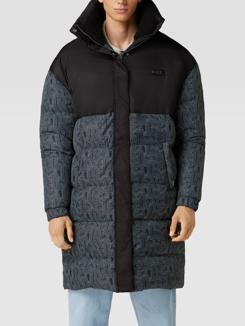 Oversized Daunenmantel mit Stehkragen Modell 'Dante Track' in schwarz