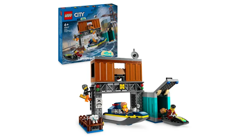 LEGO City 60417 Polizeischnellboot und Ganovenversteck