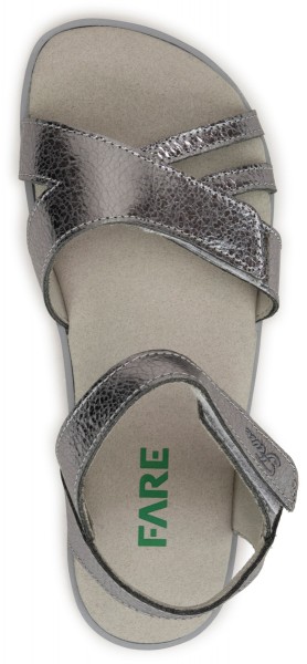 Fare Bare |vA ~ Leder Sandale Benissa ~ Silber