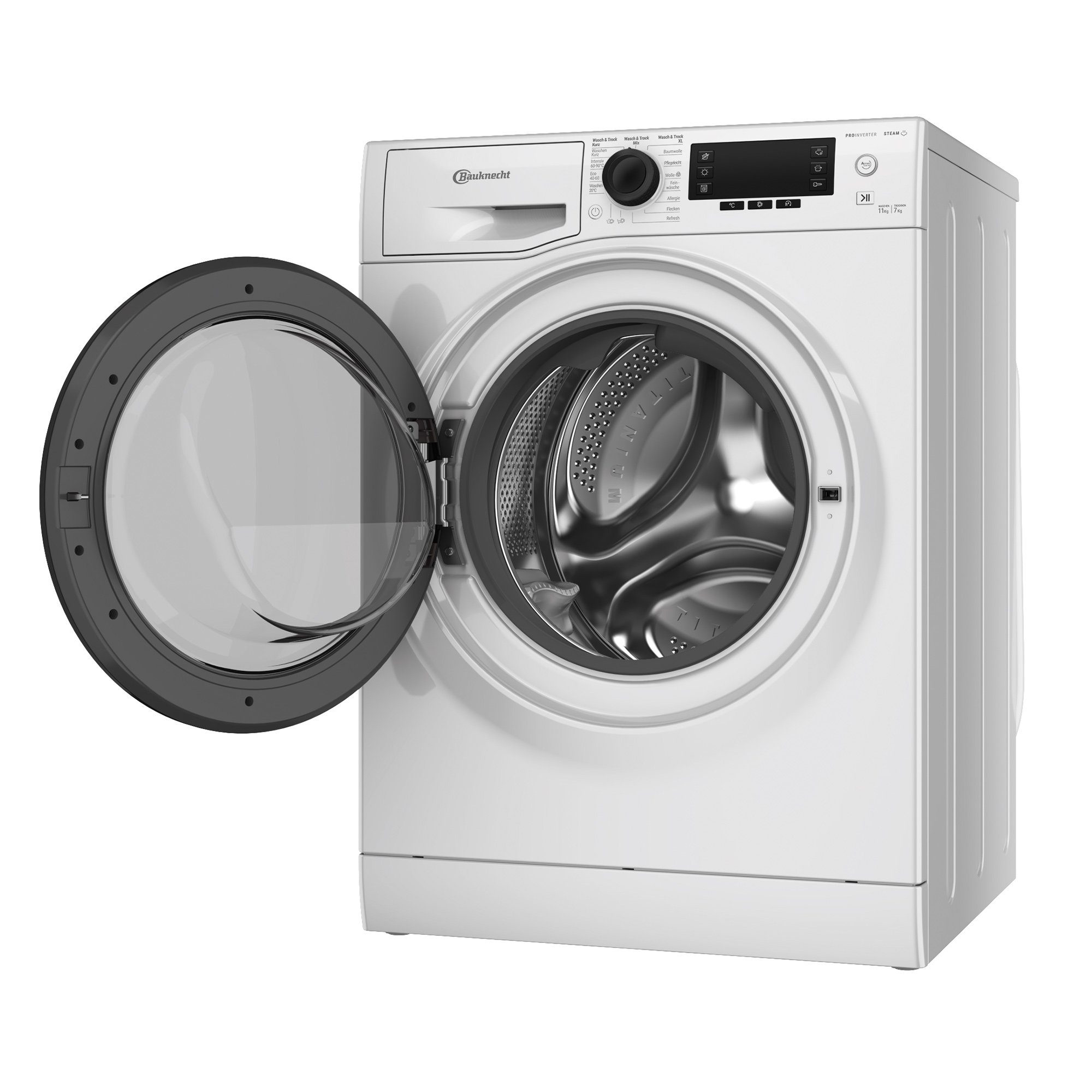 BAUKNECHT Waschtrockner WATK SENSE 117B 59 N, 11,00 kg, 11,00 kg, 1400 U/min, AutoClean – die Selbstreinigungsfunktion