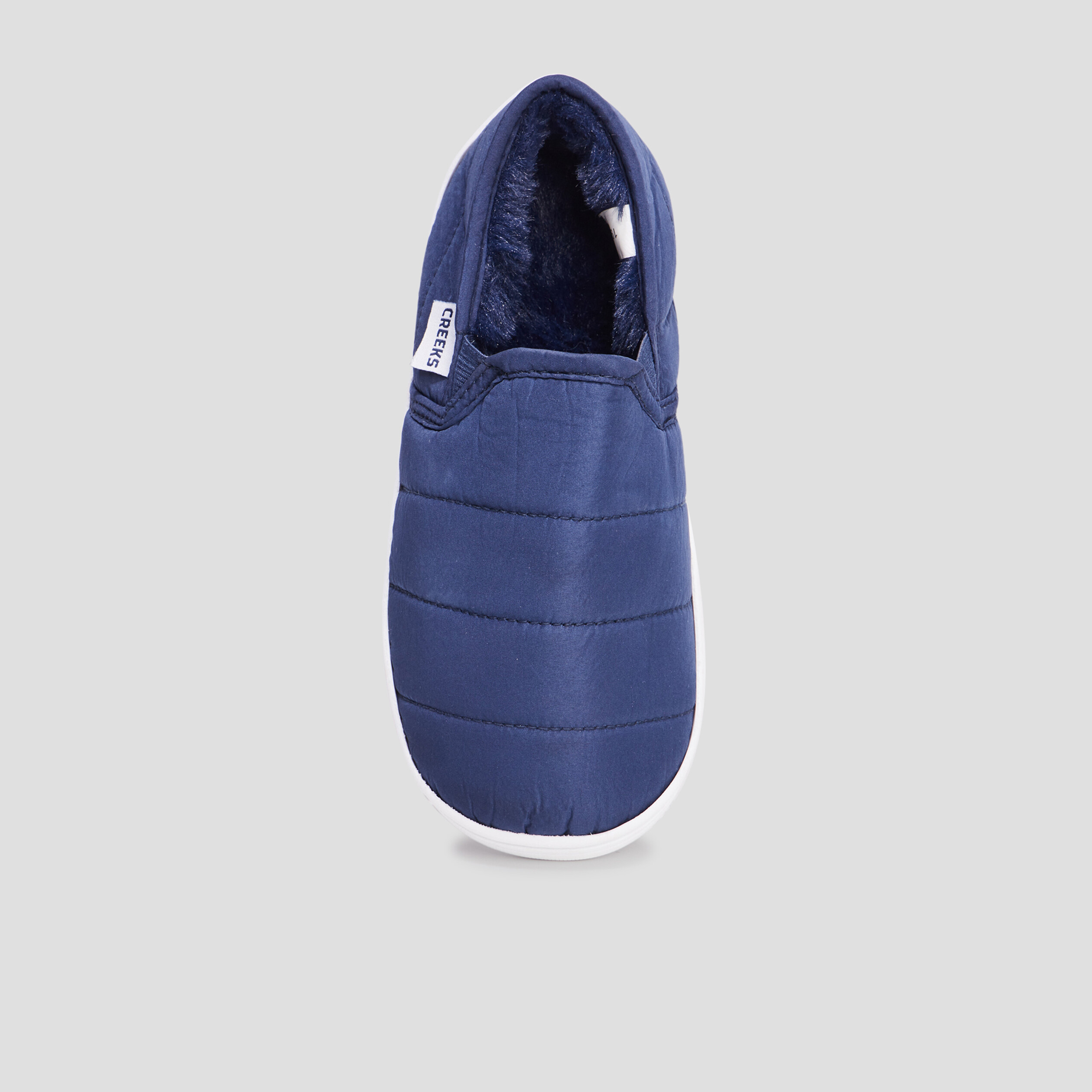 Chaussons sans gêne fourrés Creeks bleu garçon | La Halle