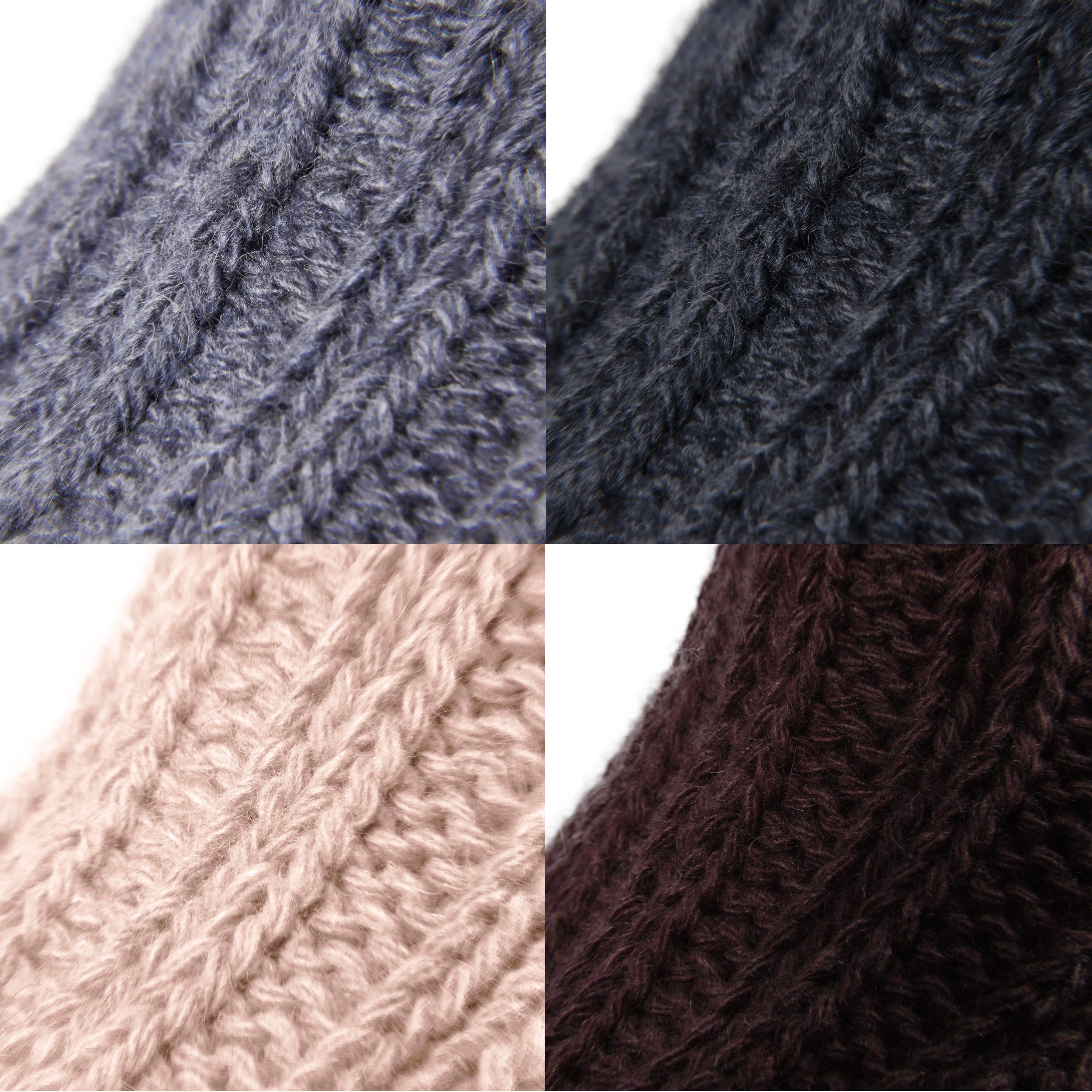 BRUBAKER Kuschelsocken Kinder Alpaka Socken aus 100% Alpakawolle (Set, 4 Paar) Wintersocken Set für Jungen und Mädchen - Kindersocken - Wollsocken