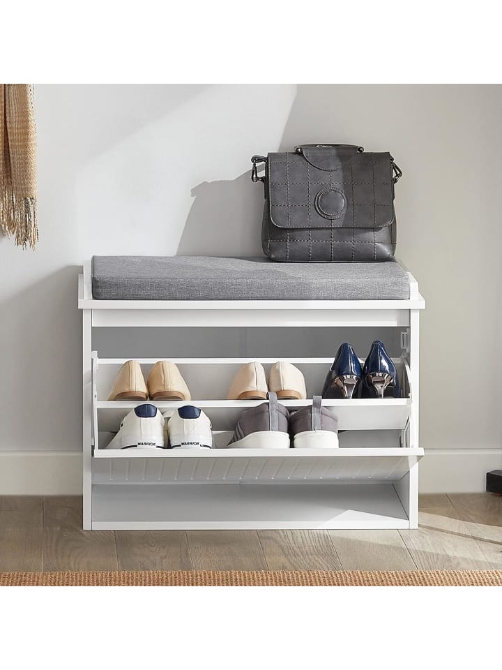 SoBuy Schuhkipper in Weiß - (B) 62 x (H)46 x (T)26cm günstig kaufen onesize