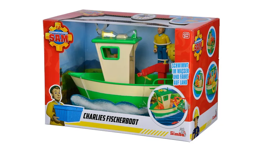 Simba 109252574 - Feuerwehrmann Sam - Charlies Fischerboot