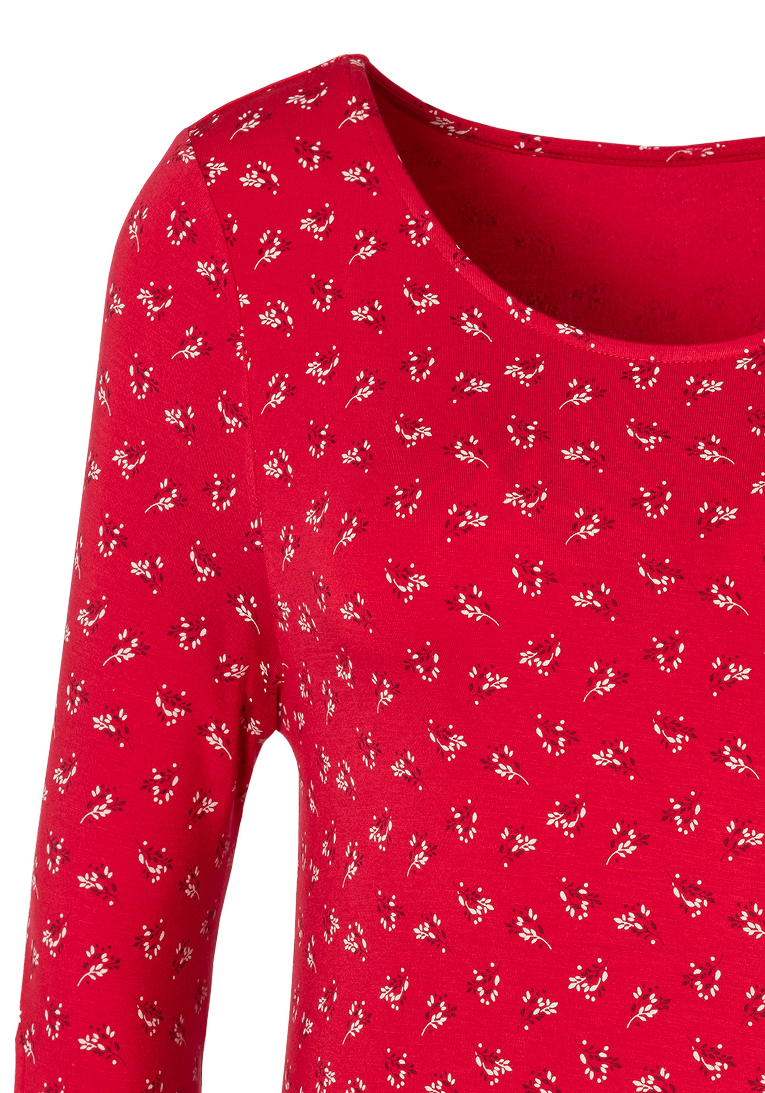 LASCANA 3/4-Arm-Shirt mit kleinem Cut-Out am Ärmelsaum