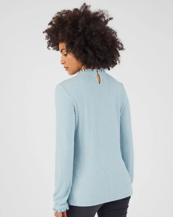 Tee-shirt en maille pointelle chaude