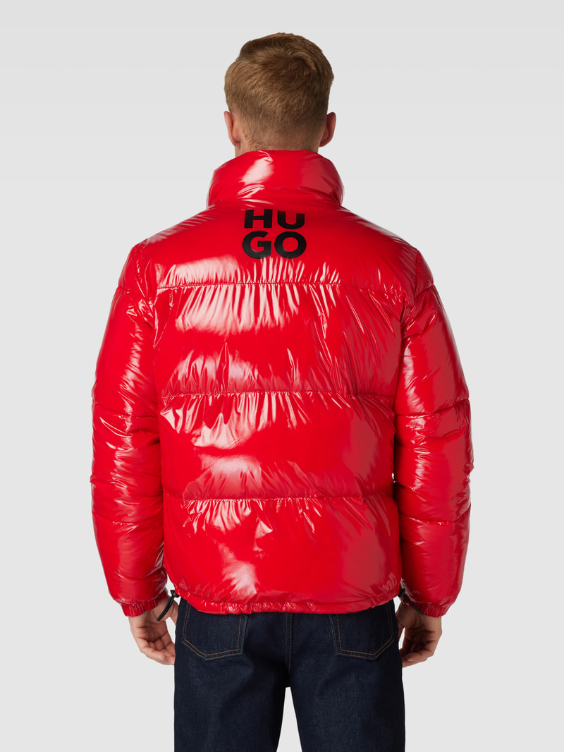 Steppjacke mit Label-Print Modell 'BIRON' in rot
