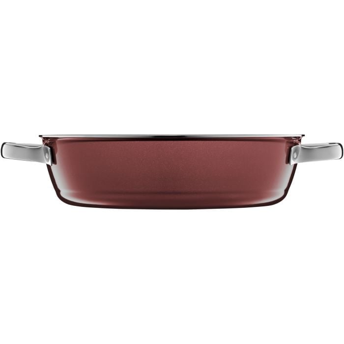 Fusiontec Mineral Schmorpfanne mit Glasdeckel, 24 cm, Rose Quartz