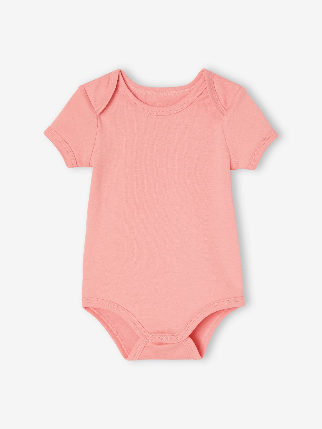 Vertbaudet 5er-Pack Baby Schlupf-Bodys Oeko-Tex - hellrosa