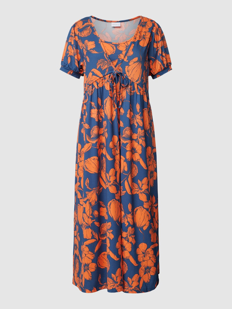 Umstands-Kleid mit Still-Funktion Modell 'Blume' in blau