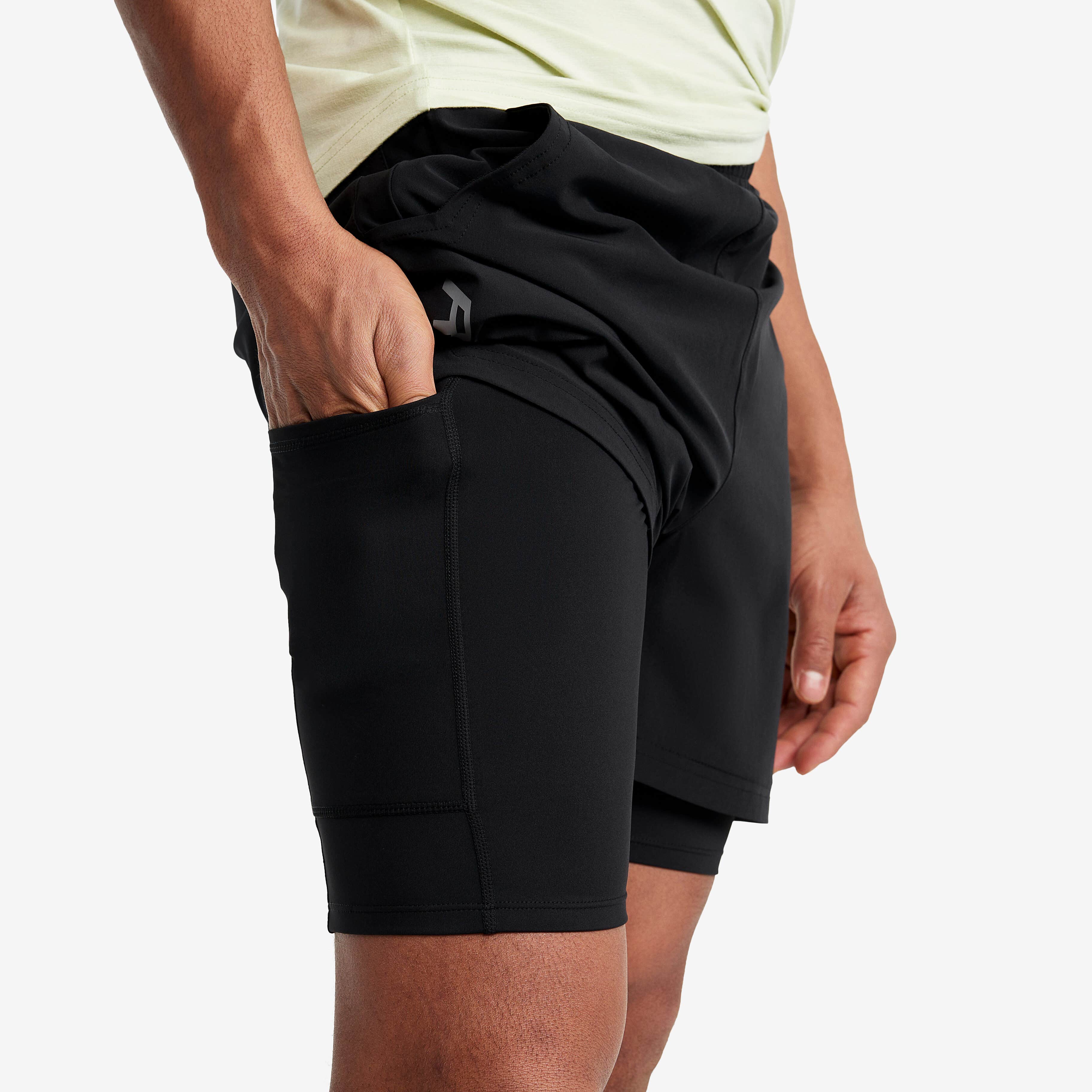 2-in-1 Shorts Homme Black
