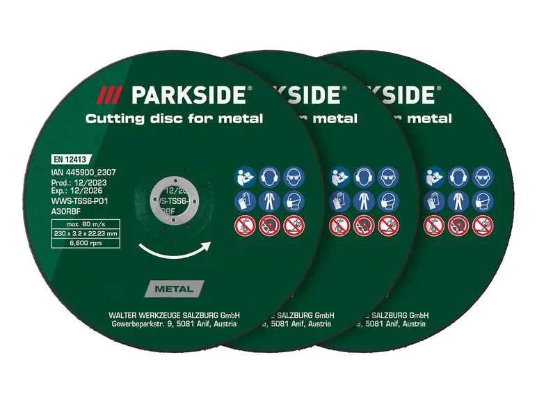 Disco de corte PARKSIDE® Zestaw, disco de rebarbação, disco de corte diamantado, Ø 230 mm