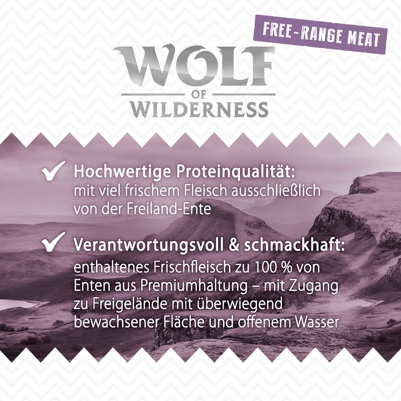 Sparpaket 12 x 800 g Wolf of Wilderness 'Freiland-Fleisch'