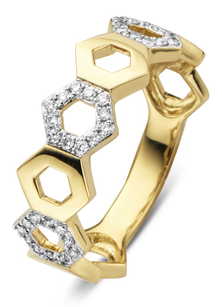 Bague en or Diamond Point avec diamant de 0,17 ct Queen Bee
