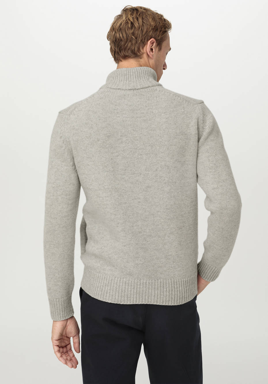Zip-Jacke aus reiner Bio-Lambswool