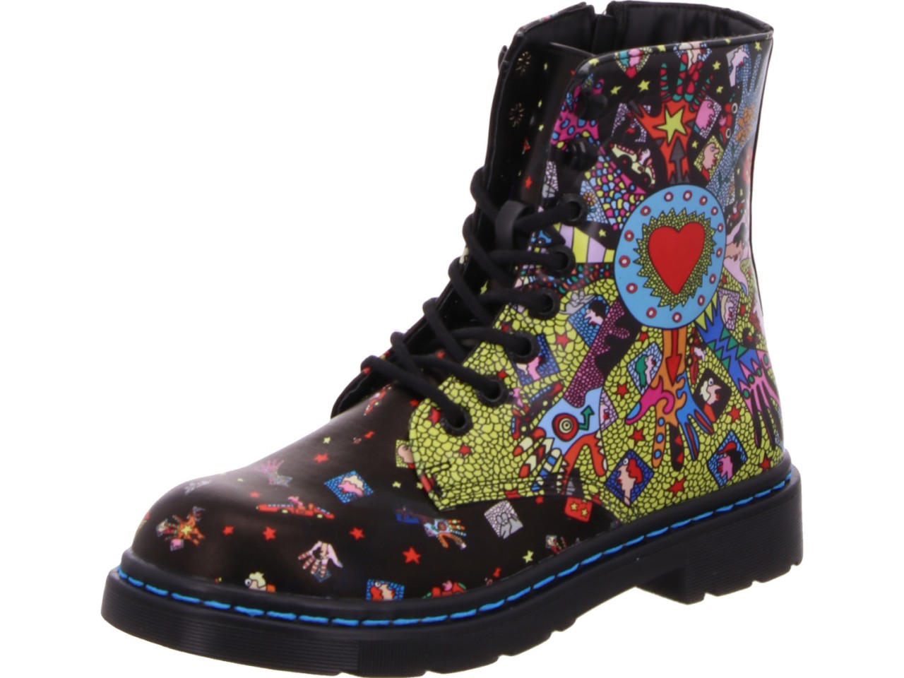 DOCKERS Schnür-Stiefeletten bunt