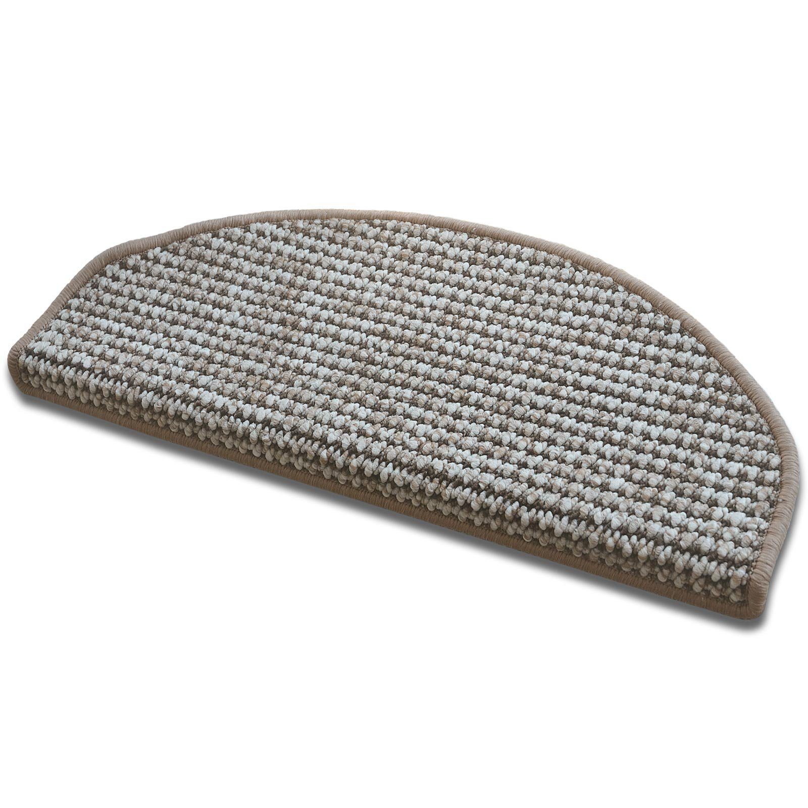 Stufenmatte Exeter, Stufenschutz, Treppenschoner, 5 Farben, 3 Varianten, Karat, Halbrund, Höhe: 9 mm, aus Polypropylen