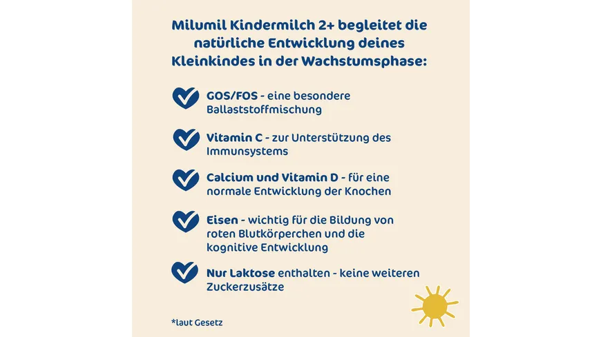 Milupa Milumil Kindermilch 2+ ab 2 Jahren 550 g