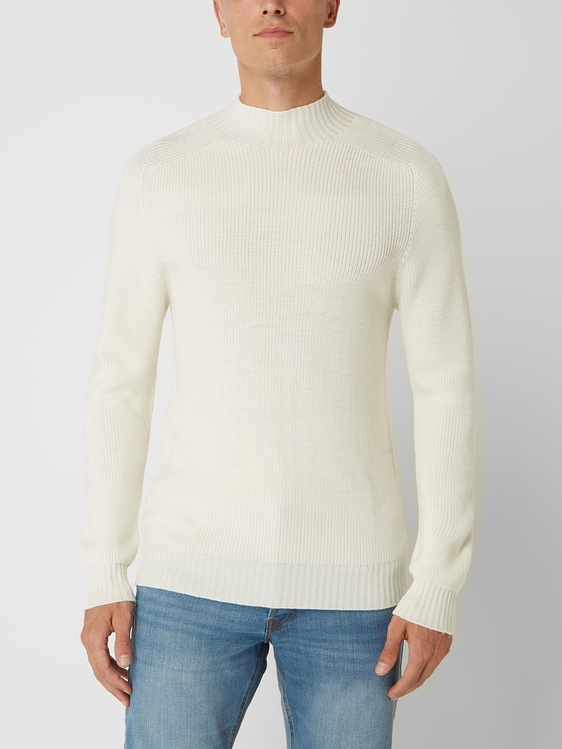 Pullover aus Schurwolle in offwhite