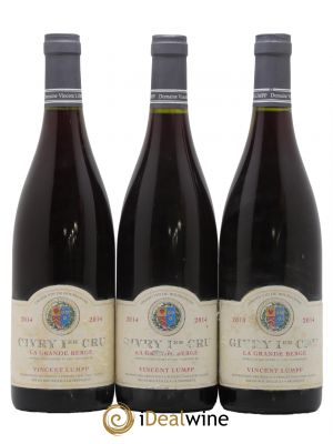 Givry 1er Cru La Grande Berge Vincent Lumpp 2014 - Lot de 3 Bouteilles