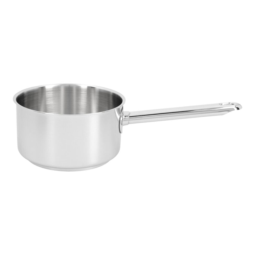 Stieltopf ohne Deckel 14 cm, 18/10 Edelstahl, Silber