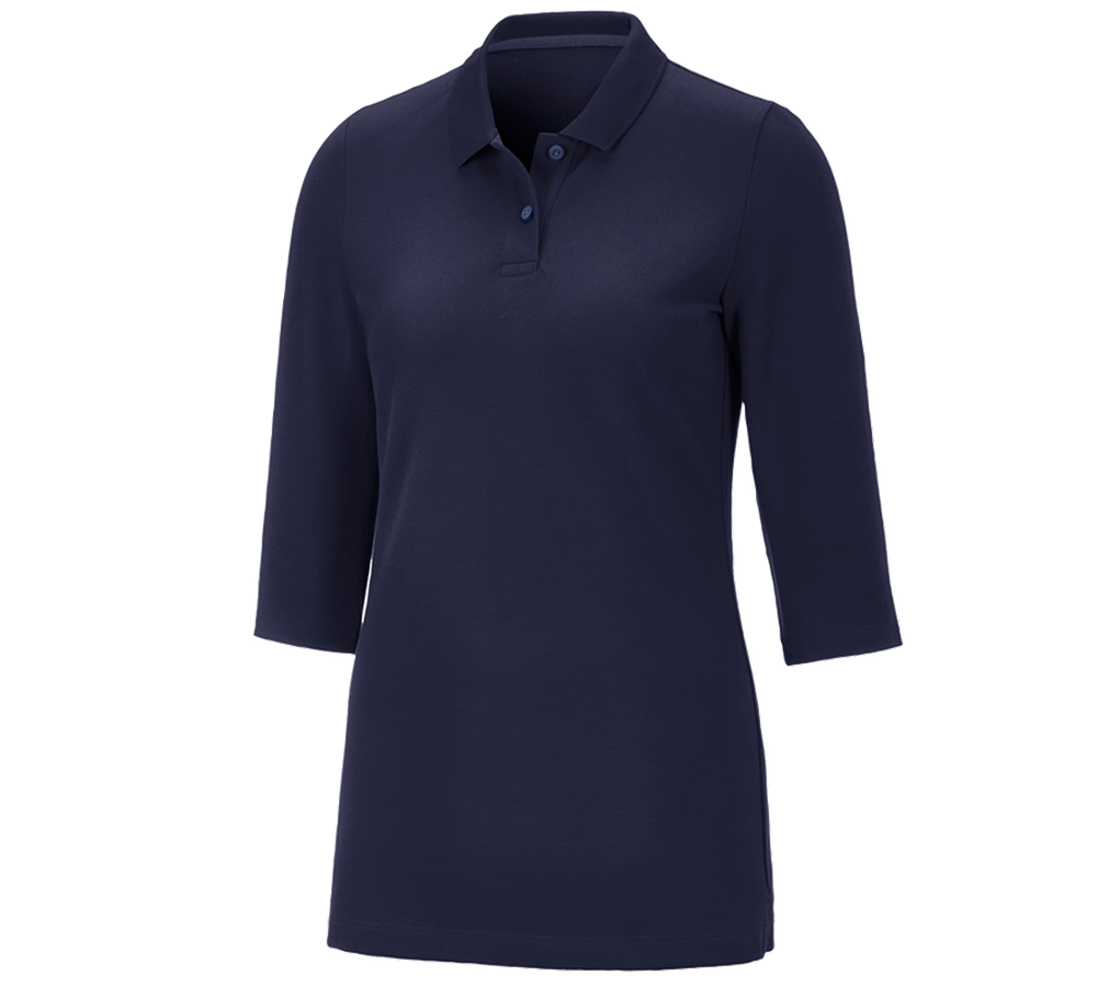 e.s. Piqué-Polo 3/4 Arm cotton stretch, Damen
