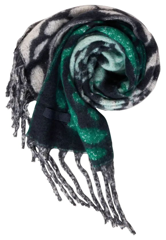 CECIL Jacquard Schal mit Fransen
