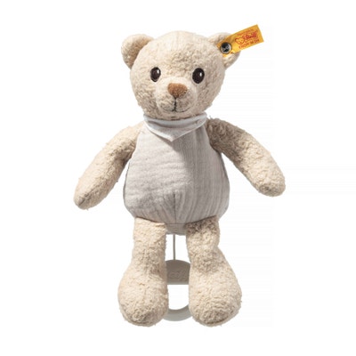 GOTS Noah Teddybär Spieluhr, 23 cm, beige