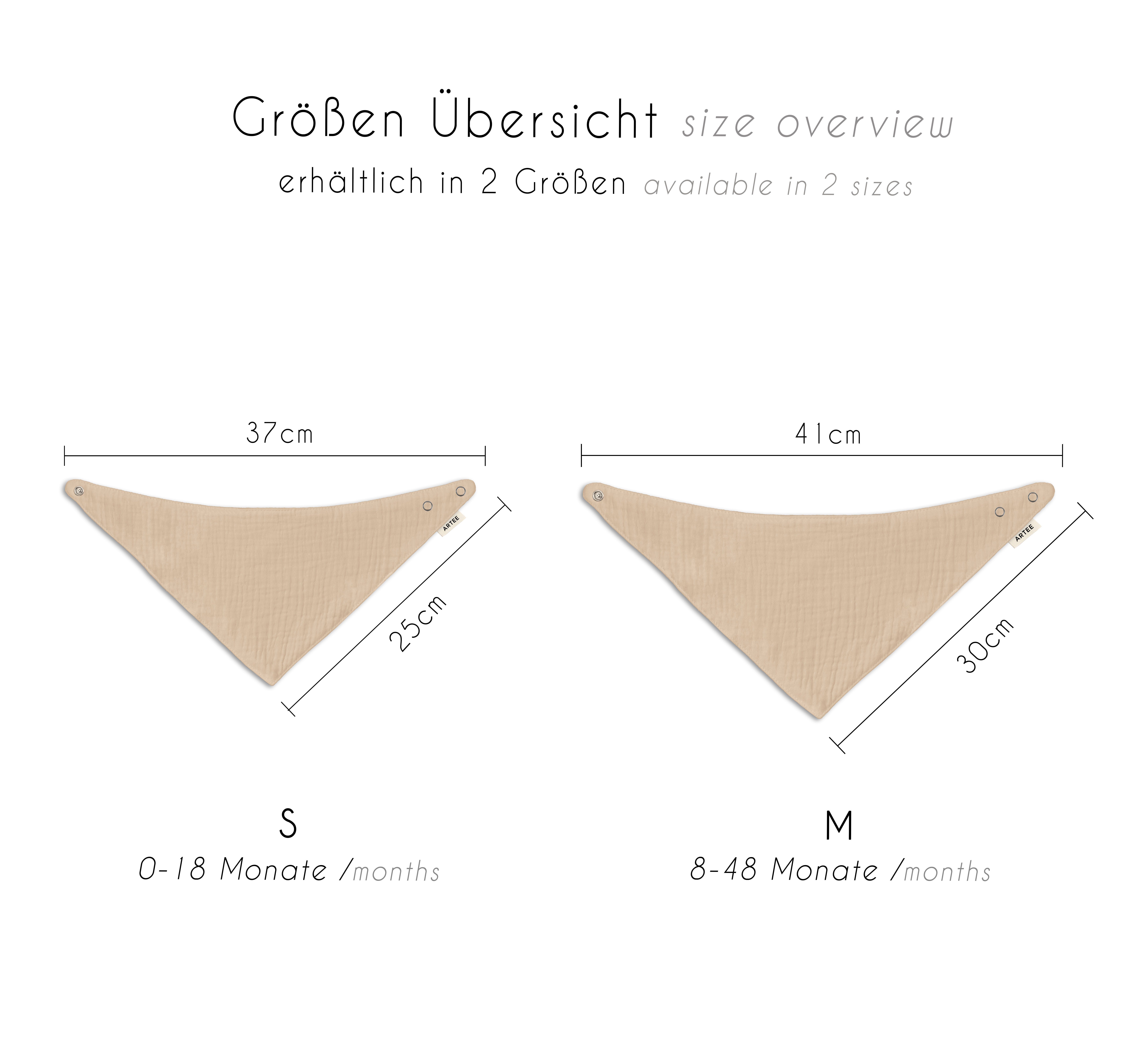 Artee Lätzchen Set 4 oder 10 Stück Musselin Halstücher in Größe S für 0-18 Monate