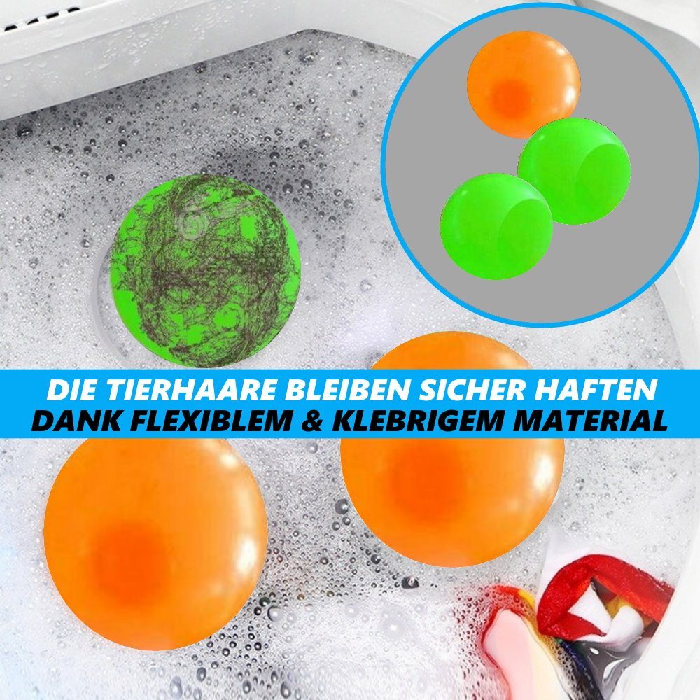 MAVURA Wäschekugel HaarMagnets Magischer Tierhaarentferner Waschmaschine Tierhaare (Fussel Bälle Fusselbälle Fusselpfote Katzenhaare), Hundehaare von Wäsche entfernen [4er Set]