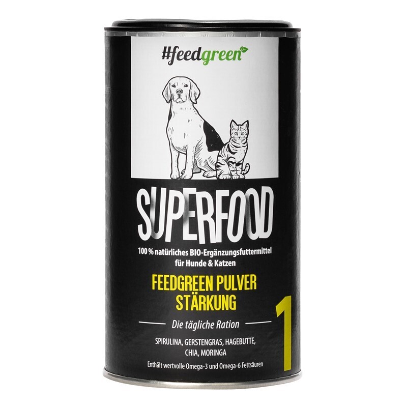 FeedGreen BARF/ Frostfutter FeedGreen BIO Superfood Pulver Stärkung 200g