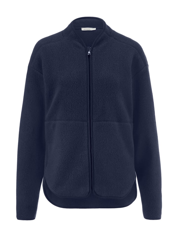 Hessnatur Fleece-Jacke in dunkelblau günstig kaufen