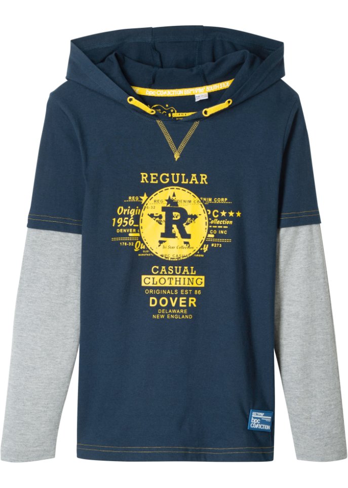 Jungen Layershirt mit Kapuze