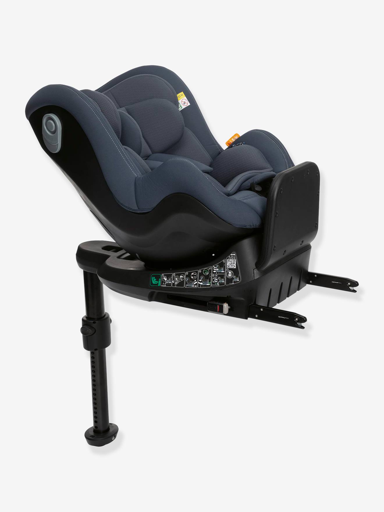 Siège-auto rotatif CHICCO Seat2Fit i-Size 45 à 105 cm, équivalence groupe 0+/1 india ink