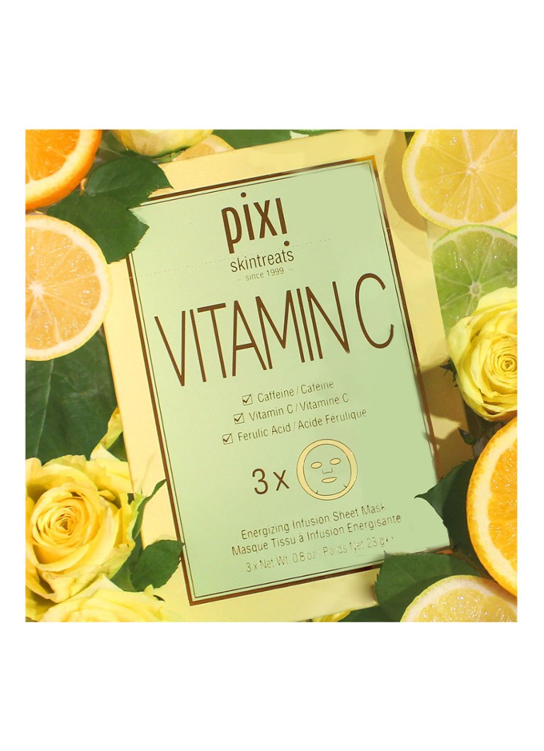 Pixi Vitamin C Energizing Infusion Sheet Masks - face mask