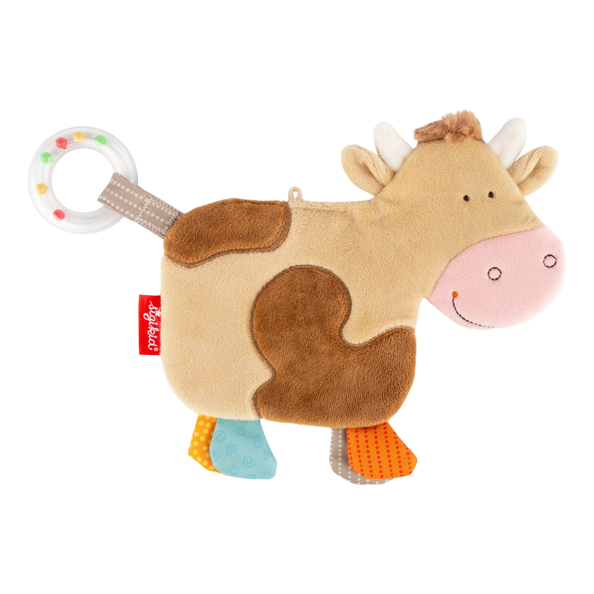 Baby Knister Schnuffeltuch Kuh