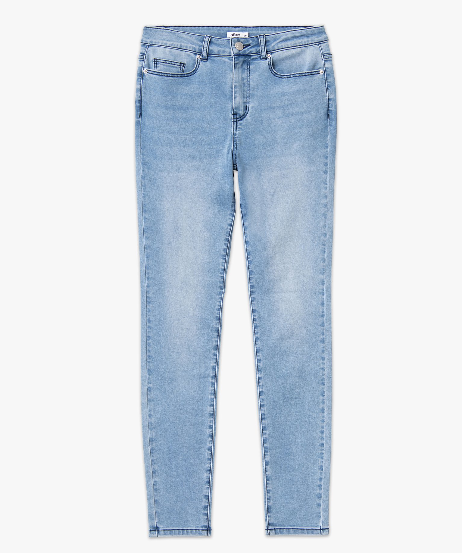 Jean Skinny taille haute stretch femme stone | GEMO