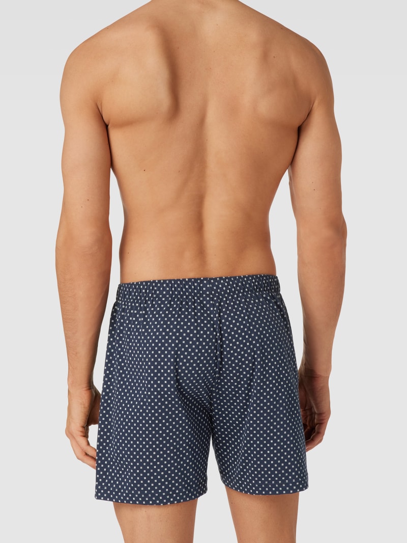 Boxershorts mit Allover-Muster in marineblau