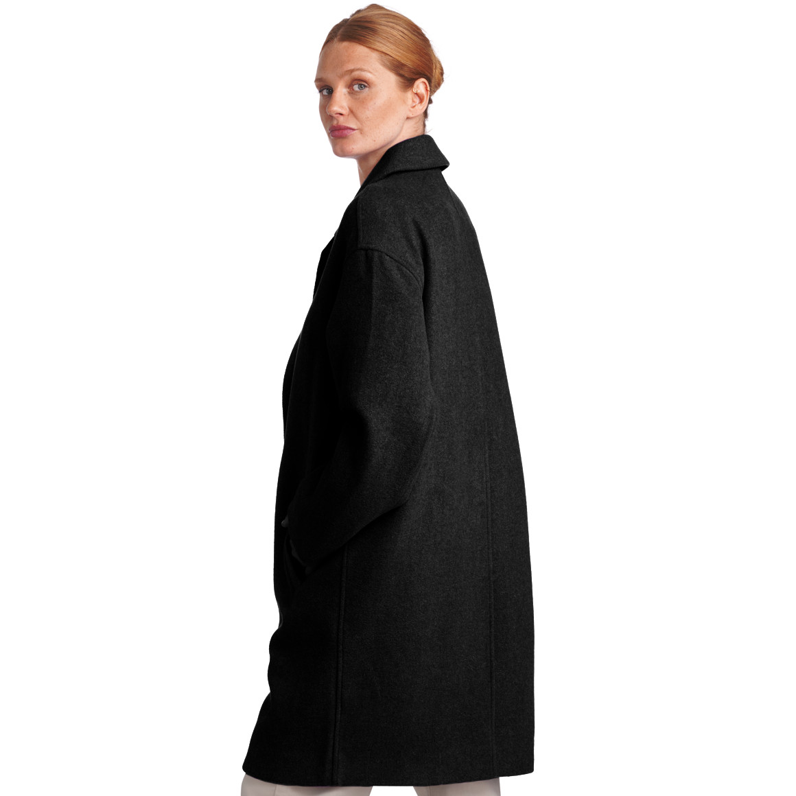 Damen Mantel mit Wollanteil