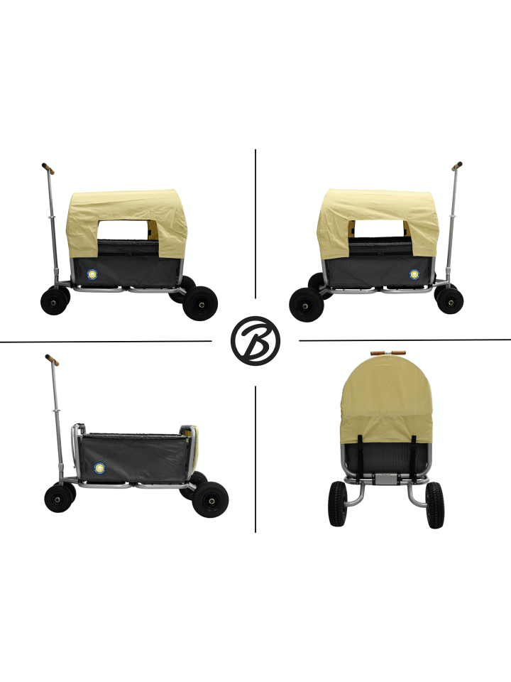 Beachtrekker Beachtrekker LiFe faltbarer Bollerwagen (Schwarz)   Bremse   Sonnenverdeck günstig kaufen onesize