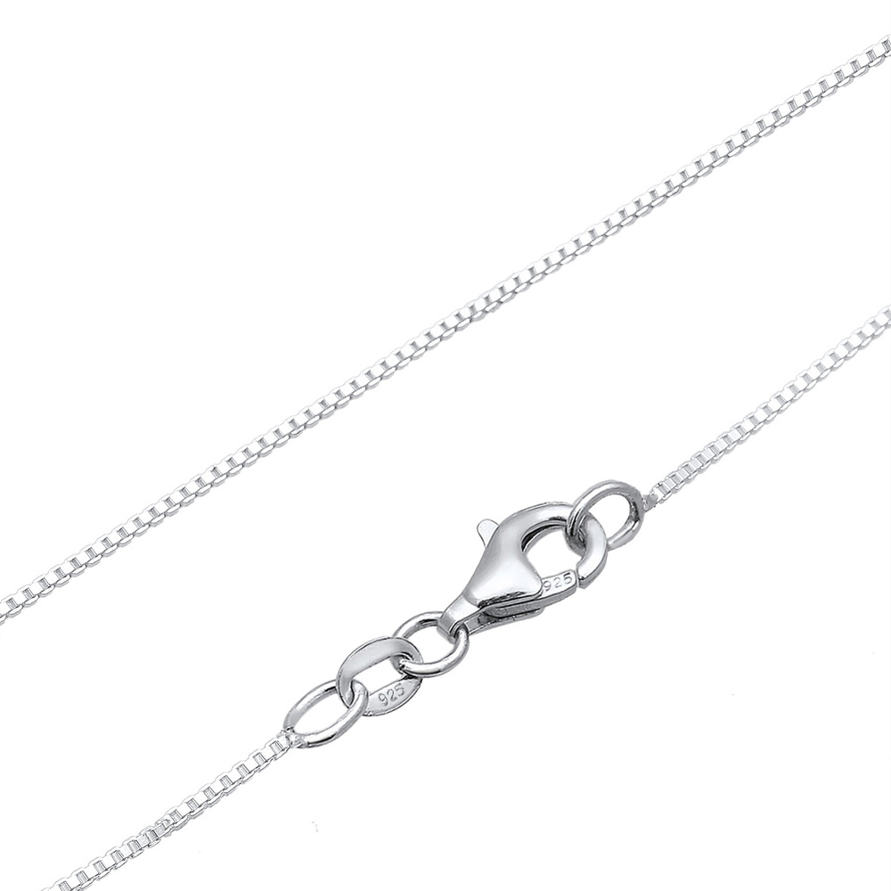 KUZZOI KUZZOI Collier Dog Tag Militär Emaille Schwarz Stern 925 Silber Bijoux