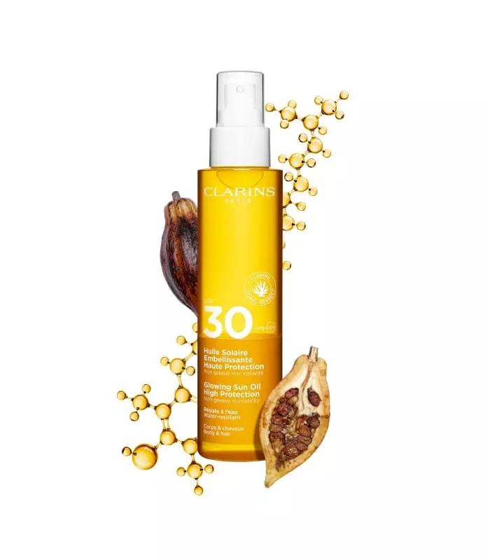 HUILE SOLAIRE EMBELLISSANTE HAUTE PROTECTION CORPS SPF30 Huile Solaire non grasse, non collant