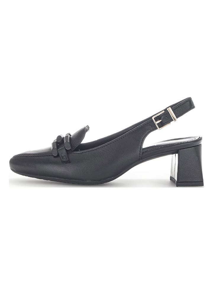 Gabor Leder-Slingpumps  in Schwarz günstig kaufen