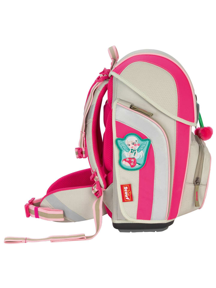 Scout Genius Schulranzen-Set 4tlg. in pink cherry günstig kaufen onesize