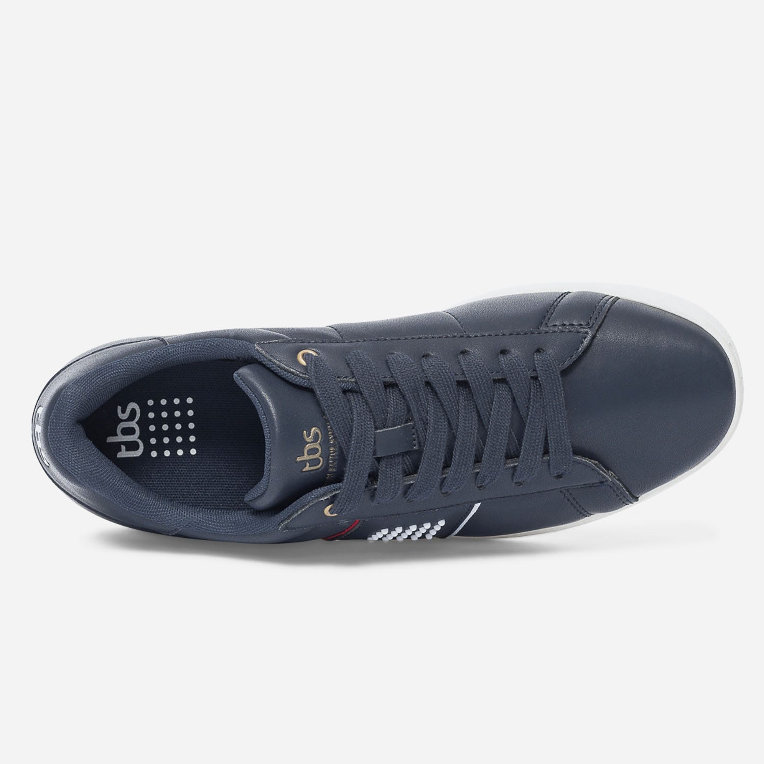 Tennis TBS bleu marine en cuir