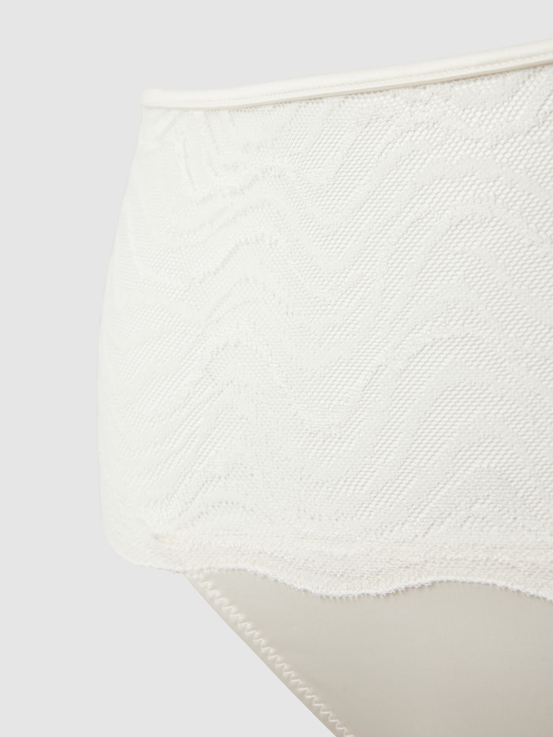 String mit Spitzenbesatz in offwhite
