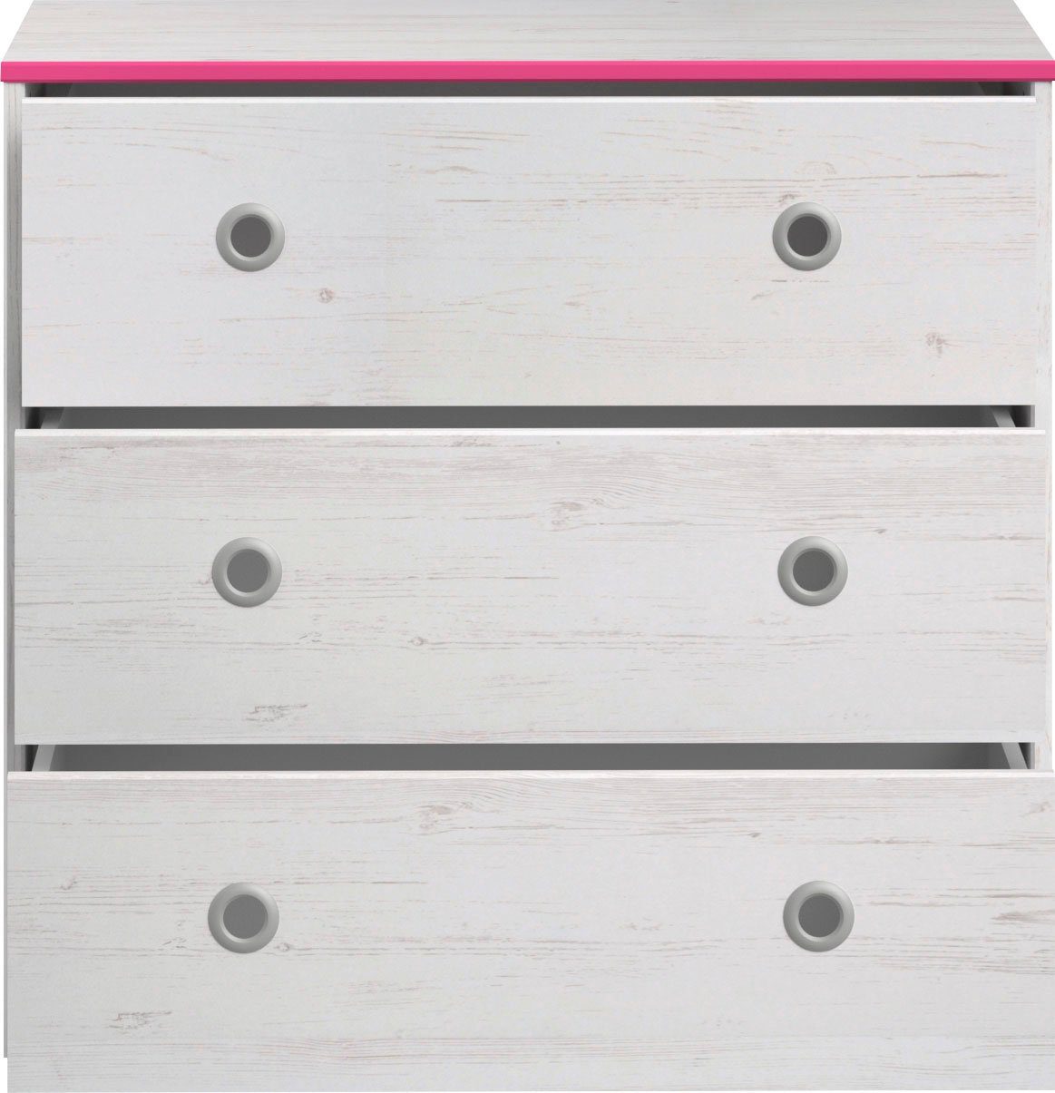 Parisot Jugendzimmer-Set Smoozy, (Set, 3-St., Hochbett mit Schreibtisch, Kleiderschrank und Schubkastenkommode)