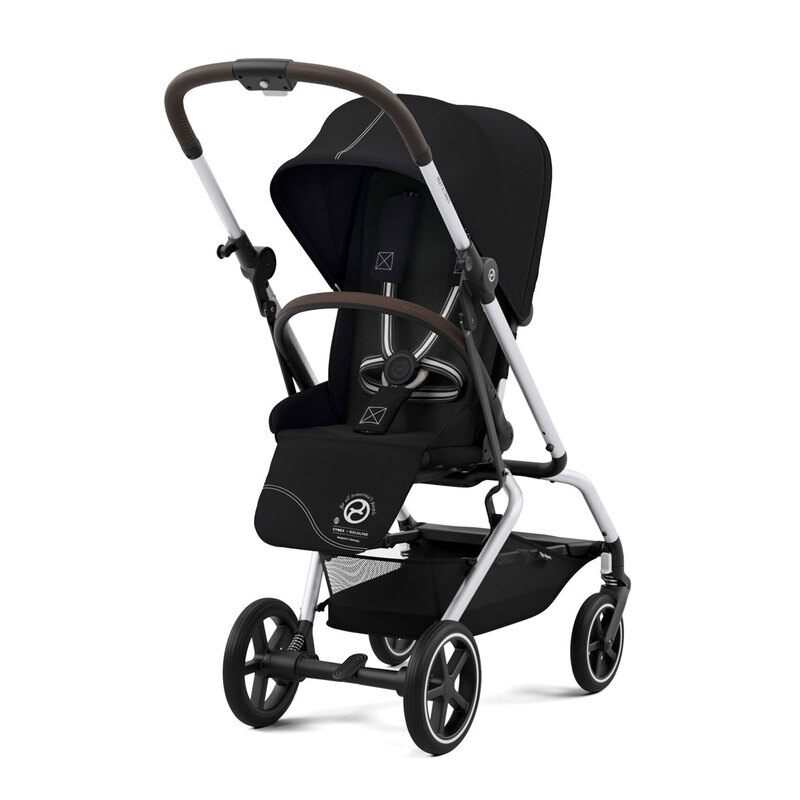 Poussette compacte Eezy S Twist + 2 Moon Black châssis silver Cybex